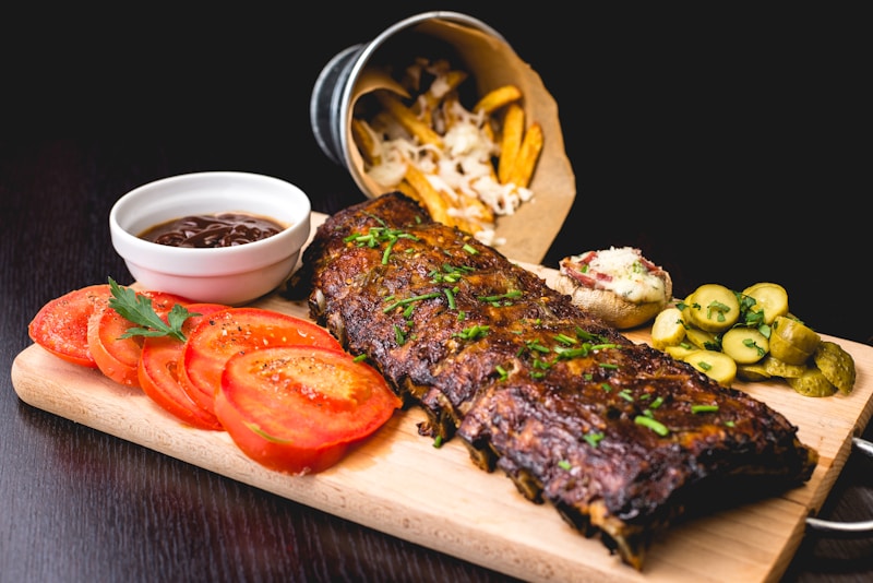 Grilled steak with herbs
